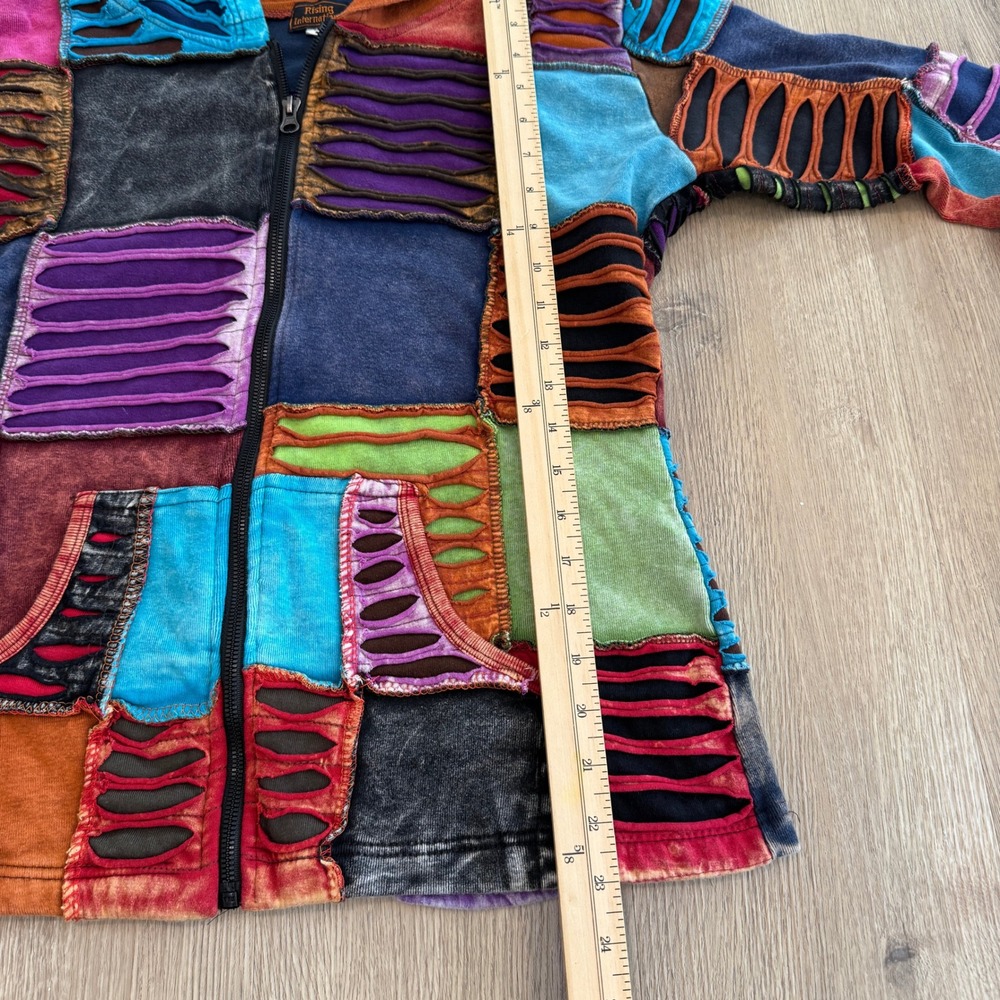 Rising International Multi-Color Patchwork Zip-Up Jacket - Picture 5 of 7